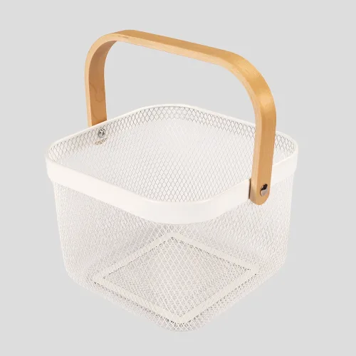 Tase Canasto alambre 24x24x17 blanco 0411001 11 Gris.webp