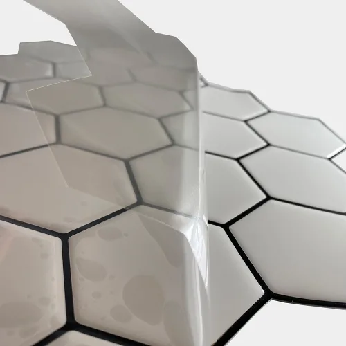 HarteFlooring Stickers3D Hexagonal GrisClaro protector Gris.webp