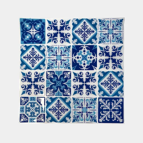 HarteFlooring Stickers3D Mosaicos Azules frente Gris.webp