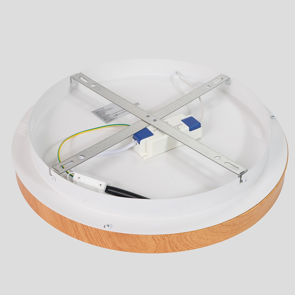 Lumie Lampara Reims38cm BlancoConMadera 0007 Gris